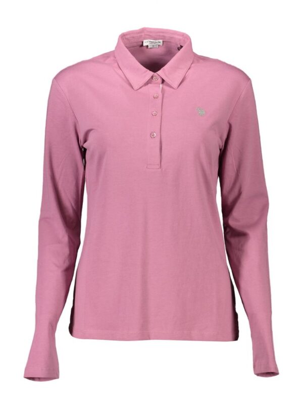 U.S. POLO ASSN. Pink Cotton Women Polo Shirt