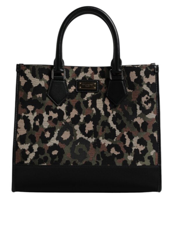 Dolce & Gabbana Multicolor Leopard Shopping Tote Shoulder Bag