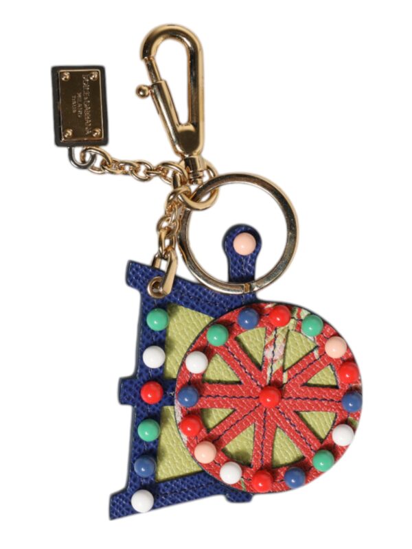 Dolce & Gabbana Multicolor Gold Tone Carretto Keychain Keyring