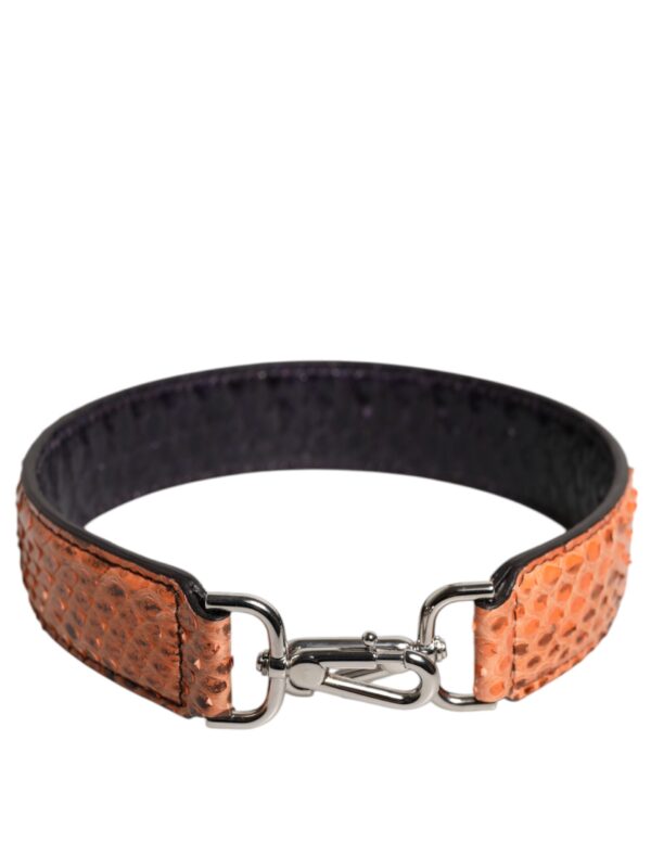 Dolce & Gabbana Black Beige Exotic Leather Bag Shoulder Strap