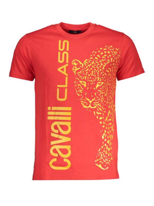 Cavalli Class Red Cotton T-Shirt
