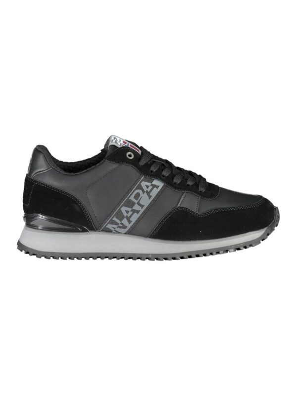 Napapijri Sleek Black Contrast Lace Sneakers