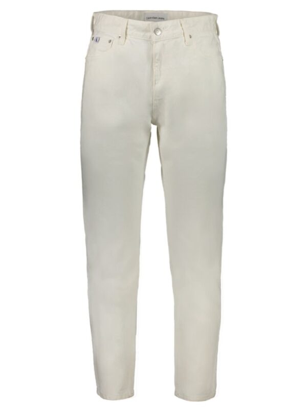 Calvin Klein White Cotton Jeans & Pant