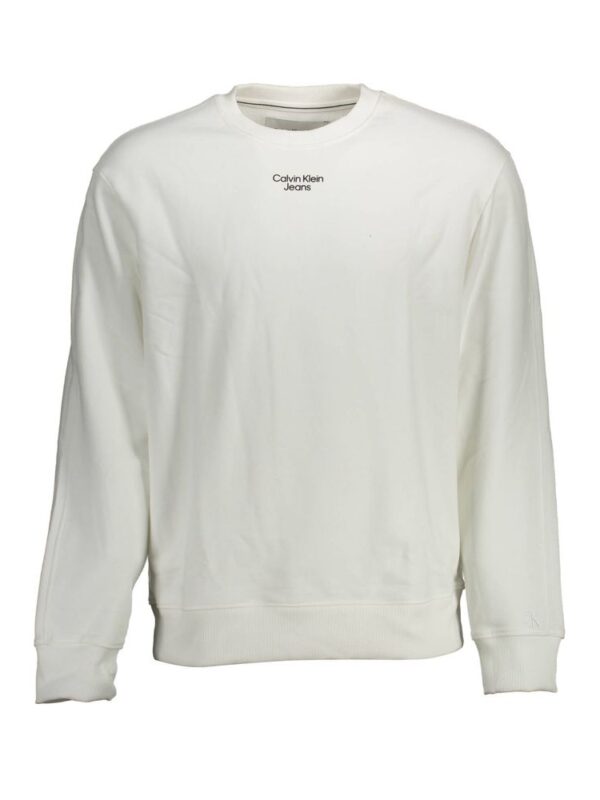 Calvin Klein White Cotton Men Sweater