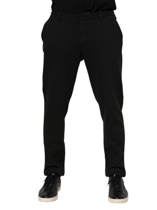 Dolce & Gabbana Dark Gray Viscose Dress Men Pants