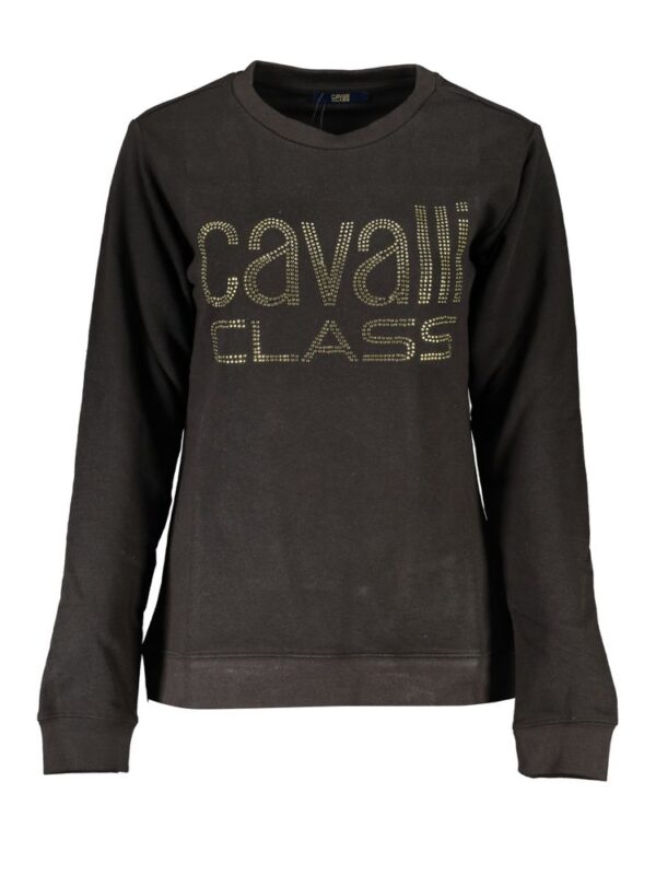 Cavalli Class Black Cotton Sweater