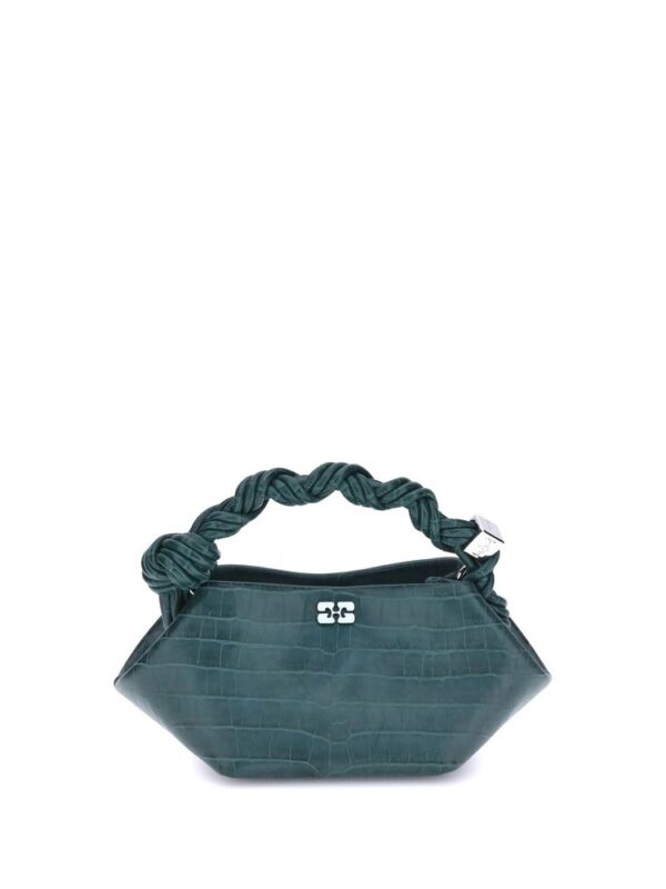 Ganni Bou mini crocodile patent leather Handbag