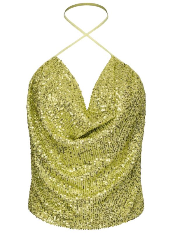 PINKO Green Polyester Tops & T-Shirt