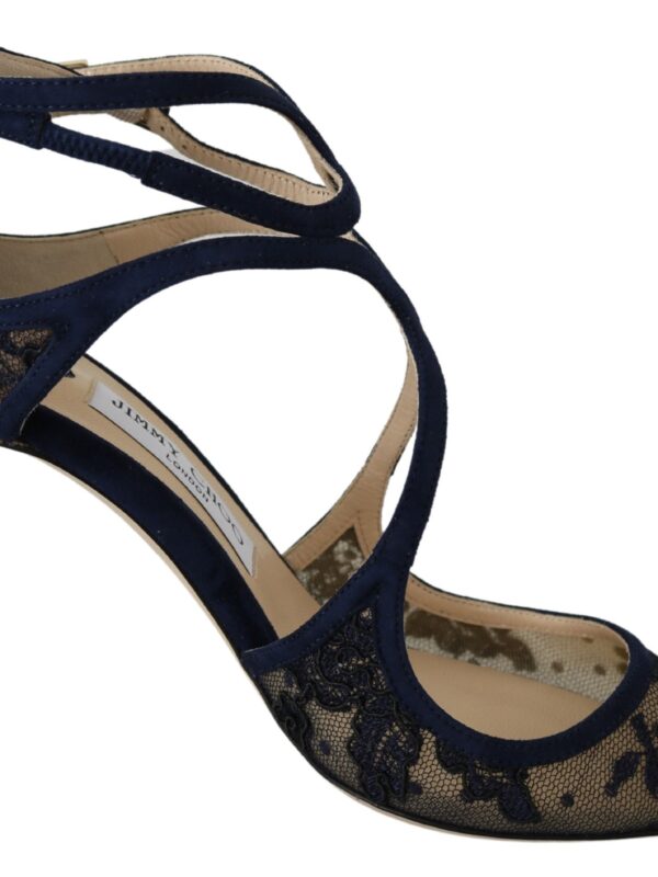 Jimmy Choo Navy Lancer Leather Pumps Elegance Unleashed