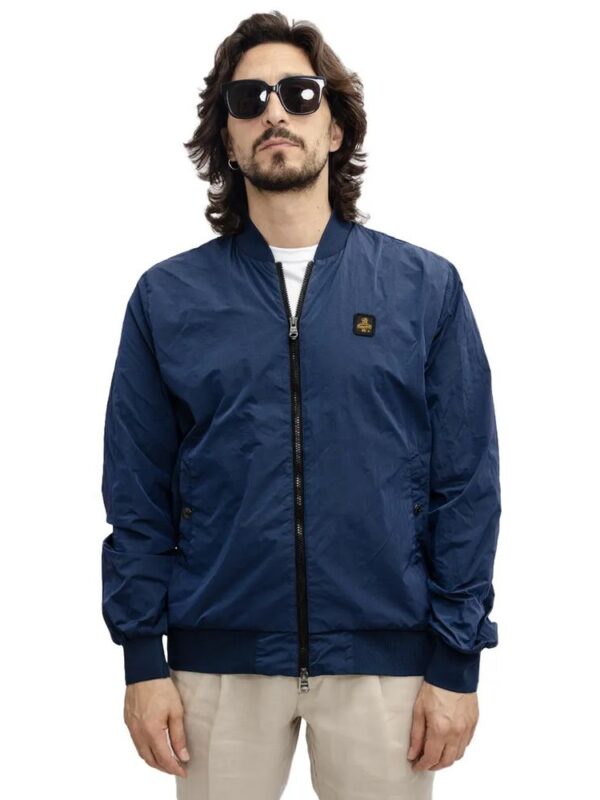 Refrigiwear Elevated Casual Blue Bomber Jacket