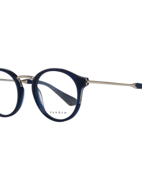 Elegant blue round sunglasses with metal temples and comfortable black tips, ideal for fashionable accessories.
