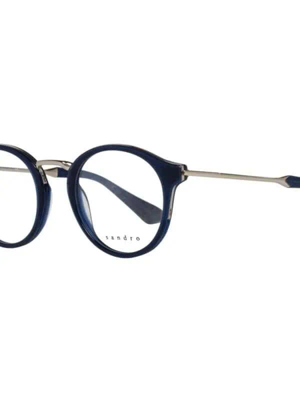 Elegant blue round sunglasses with metal temples and comfortable black tips, ideal for fashionable accessories.
