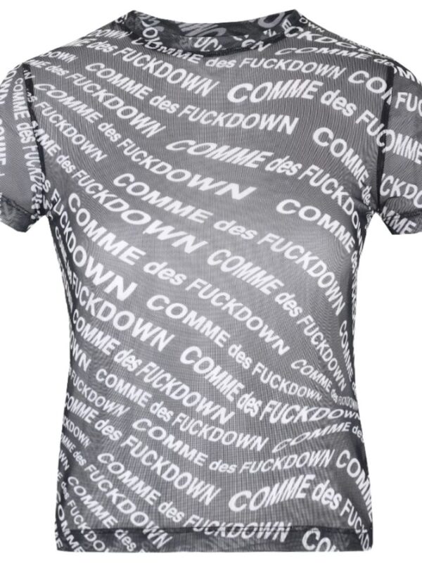 Comme Des Fuckdown Black Polyester Tops & T-Shirt