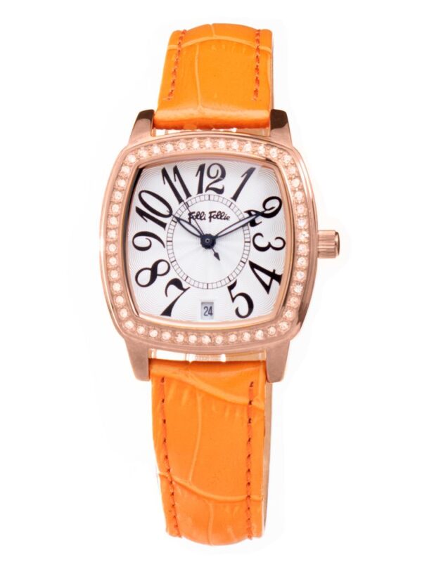 Folli Follie Orange Leather Watch