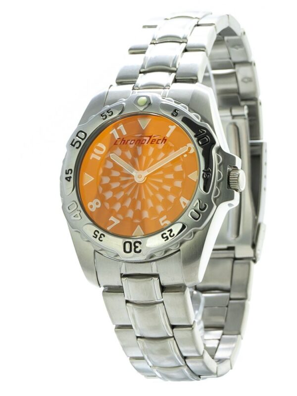 Chronotech Silver Stainless Steel Watch