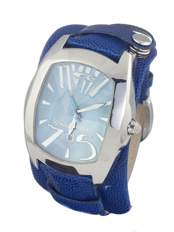 Chronotech Blue Leather Watch