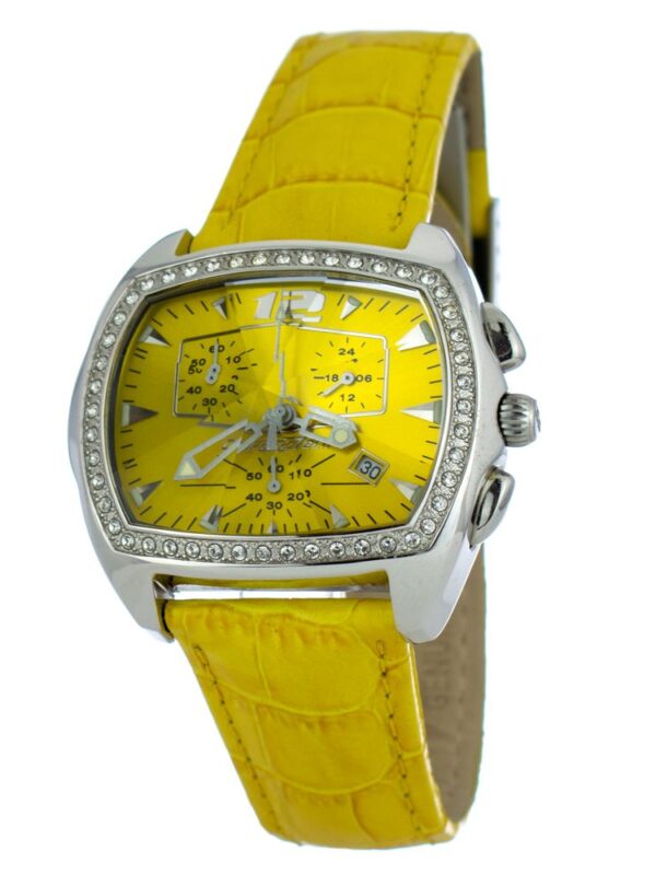 Chronotech Yellow Leather Watch