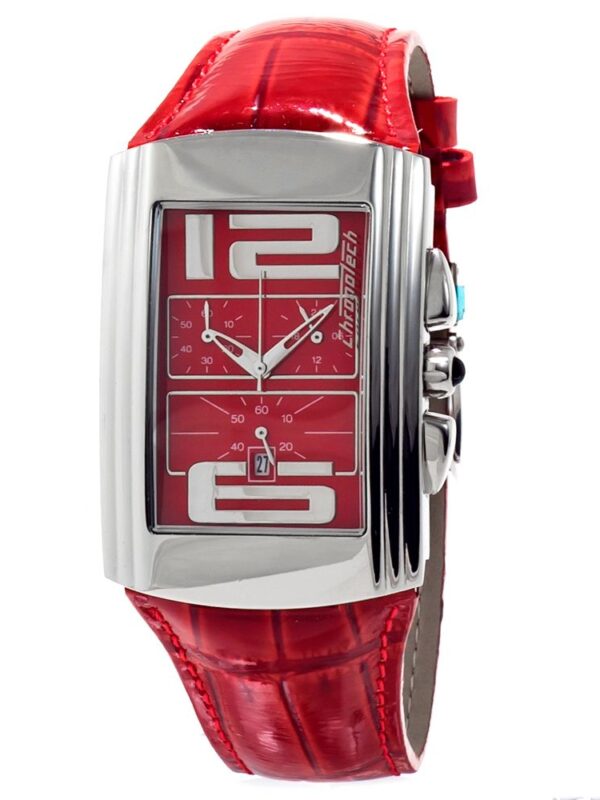 Chronotech Red Leather Watch