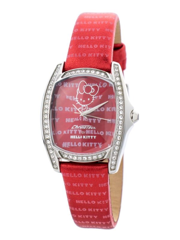 Chronotech Red Leather Watch