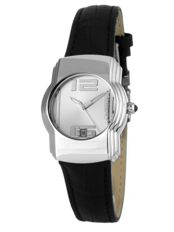 Chronotech Black Leather Watch