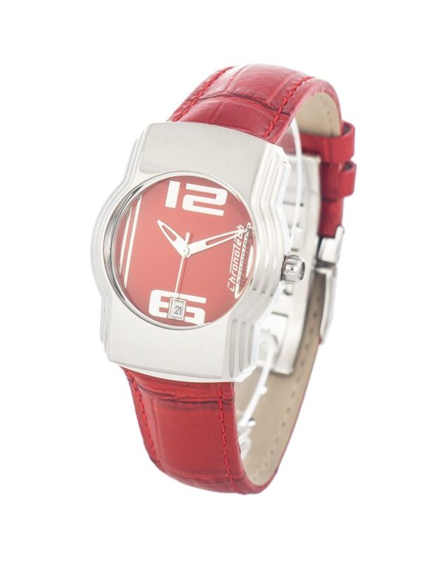 Chronotech Red Leather Watch