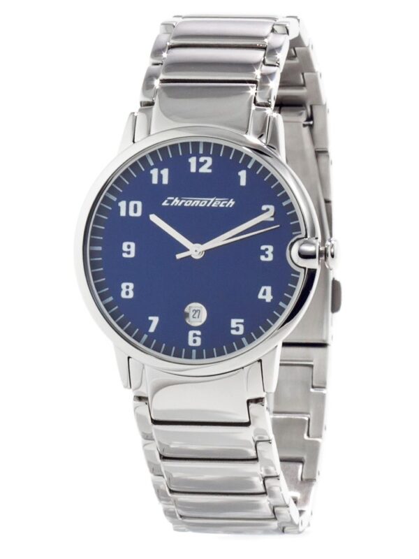 Chronotech Silver Stainless Steel Watch