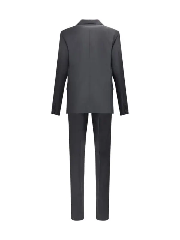 Black formal men's suit, tailored for luxury and elegance. Perfect for business and special occasions, crafted with high-quality fabric for a sleek, sophisticated look.