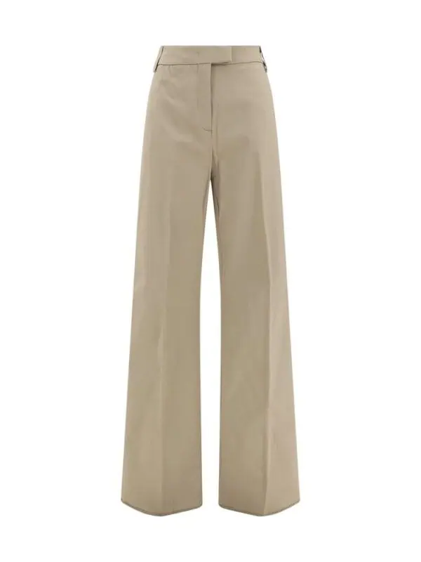 High-quality beige wide-leg dress pants with a tailored fit, perfect for professional or casual occasions. Made from premium fabric for comfort and style.