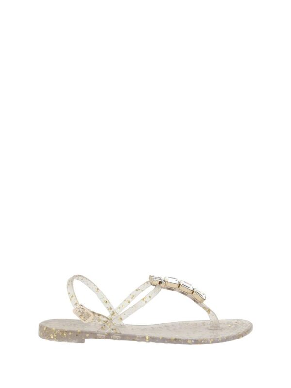 Casadei Swarovski Jelly Sandals