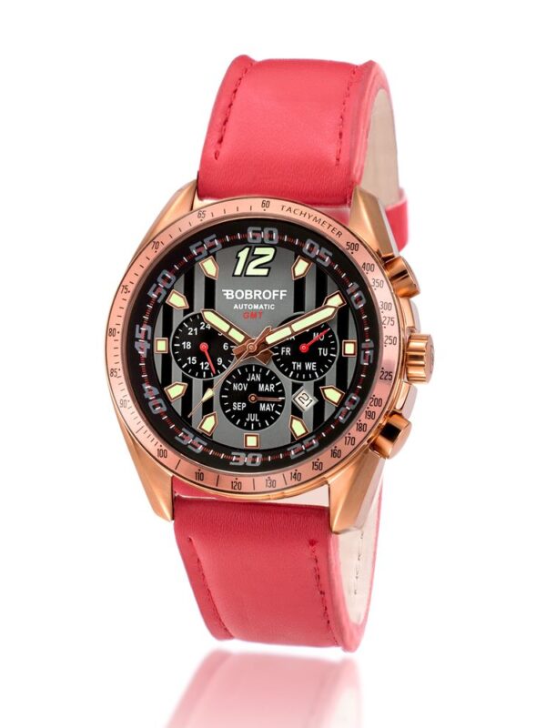 Bobroff Red Leather Watch