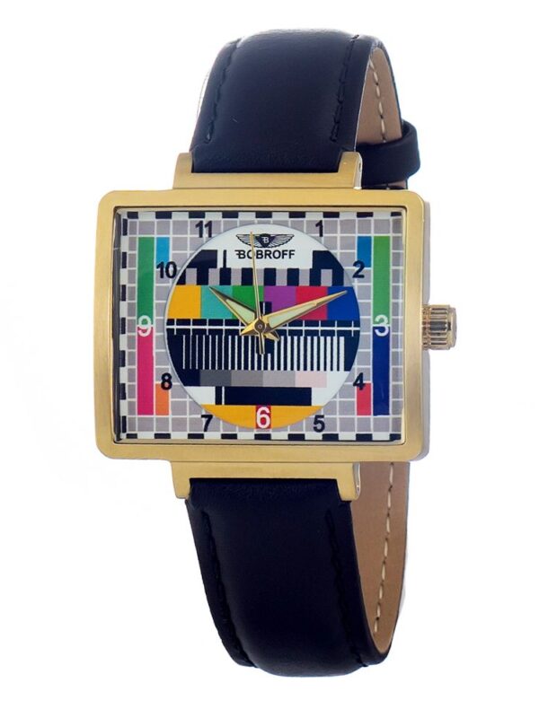 Bobroff Black Leather Watch
