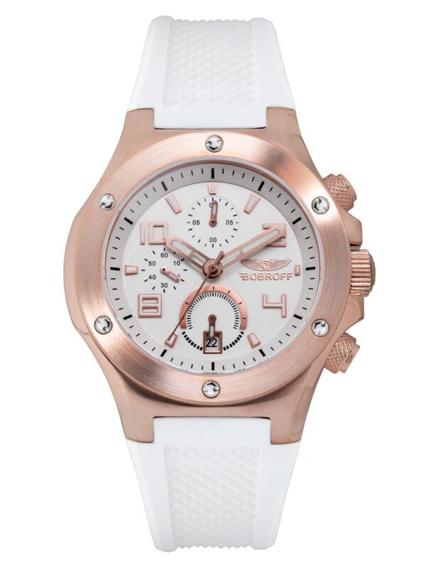 Bobroff White Rubber Watch