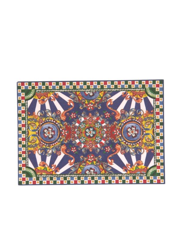 Dolce & Gabbana Multicolor Carretto Siciliano Envelope Post Card Holder