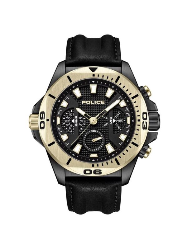 Police Black Artificial Leather Watch