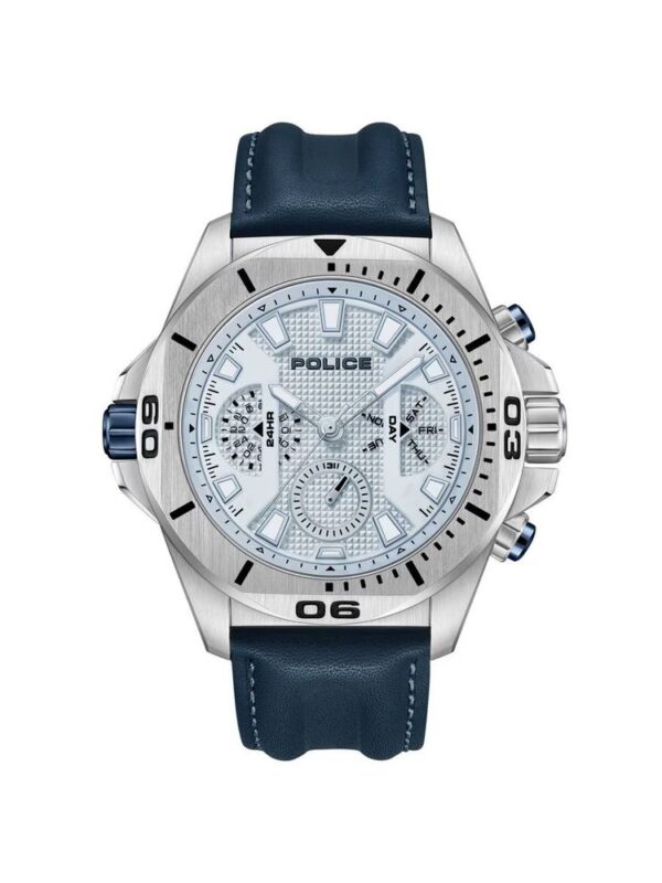 Police Blue Artificial Leather Watch