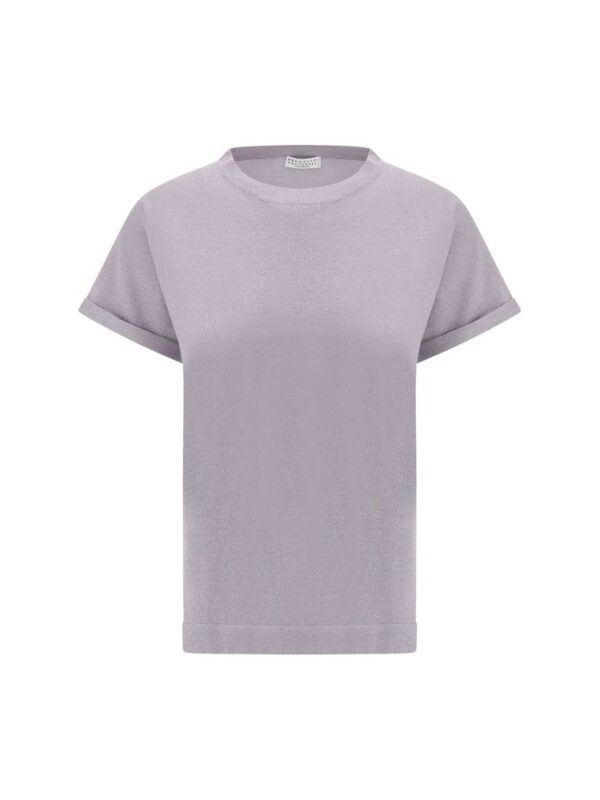 Brunello Cucinelli cashmere glitter T-shirt