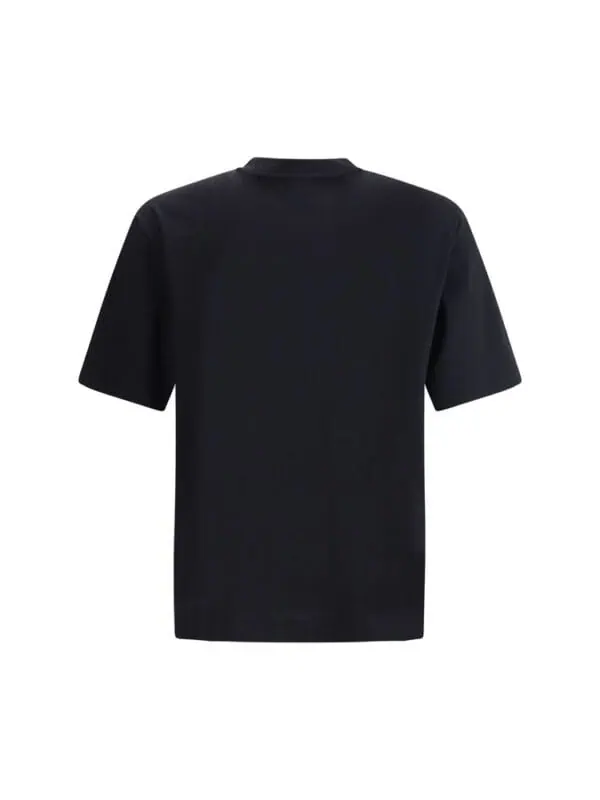 Black luxury men's t-shirt, minimalist short sleeve casual tee, stylish black designer clothing from Lux Brands.