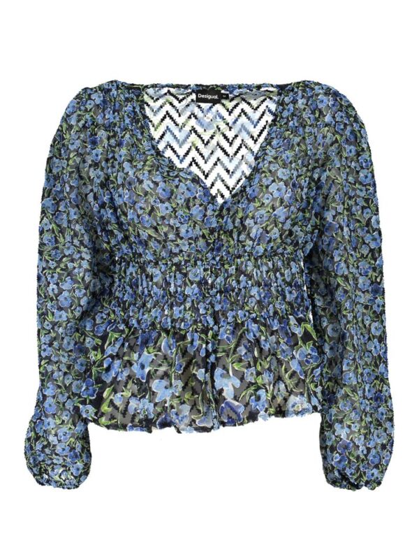 Desigual Blue Polyester Sweater