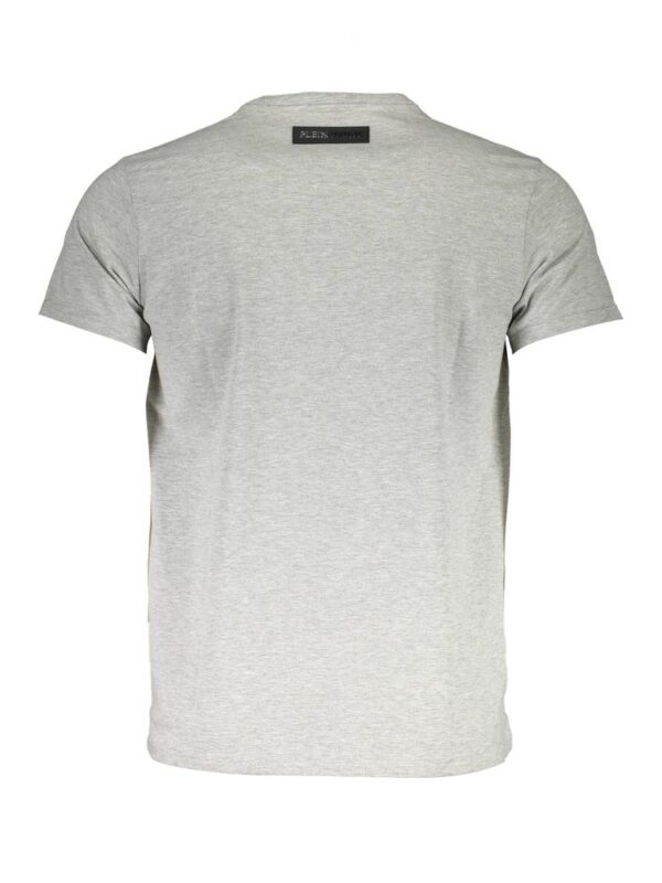 Lux Brands men's gray gradient T-shirt with black label detail at the back neckline. Premium casualwear designed for style and comfort. Perfect for everyday wear and versatile fashion.