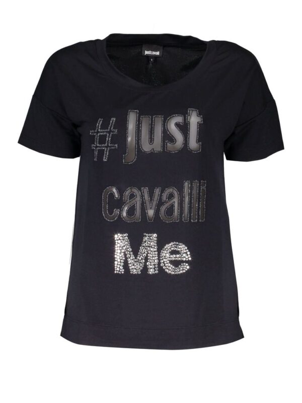 Just Cavalli Black Polyester Tops & T-Shirt
