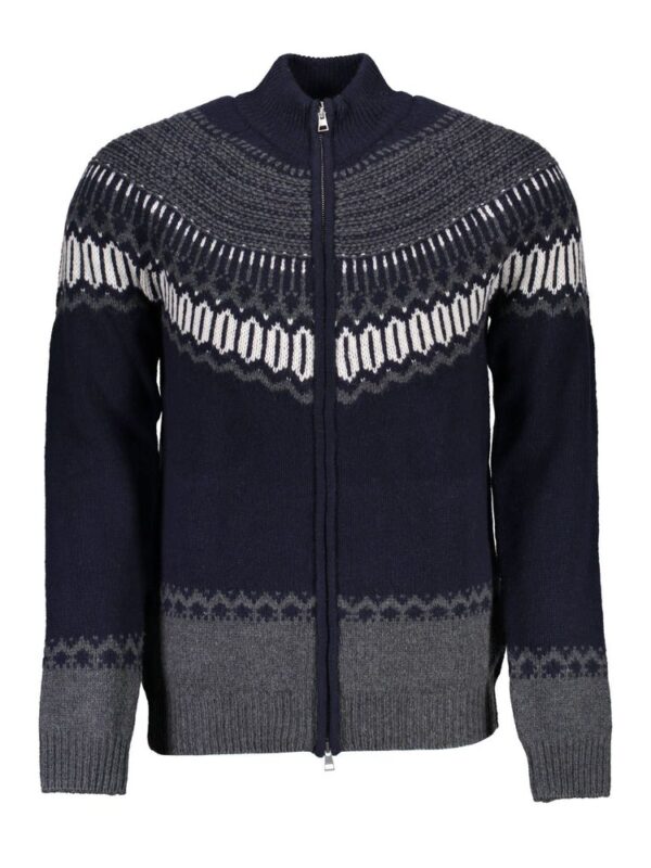 Gant Elegant Long Sleeve Zip Cardigan in Blue
