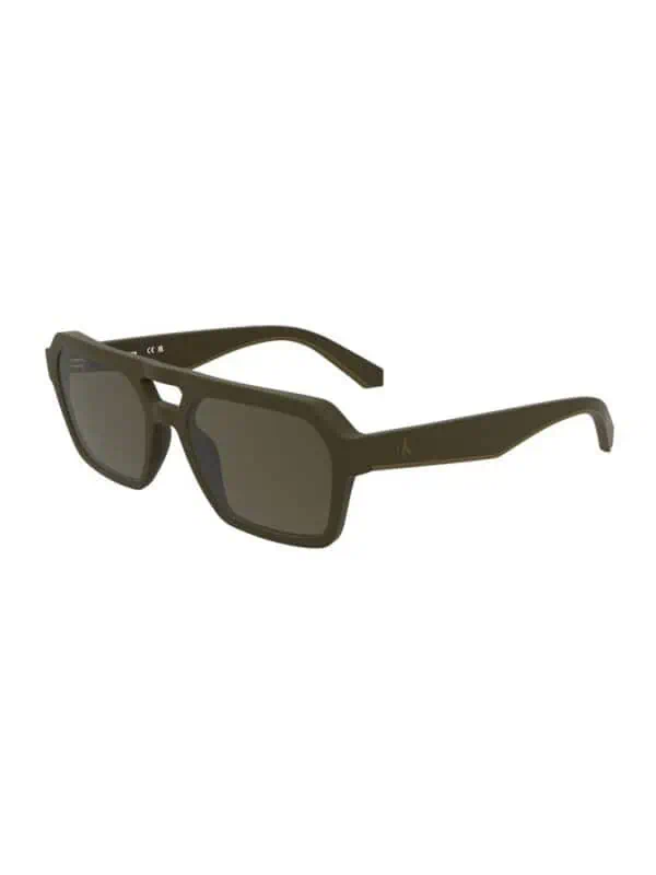 Dark green rectangular sunglasses with matte finish, tinted lenses, and comfortable arms, perfect for a stylish and protective eyewear accessory.