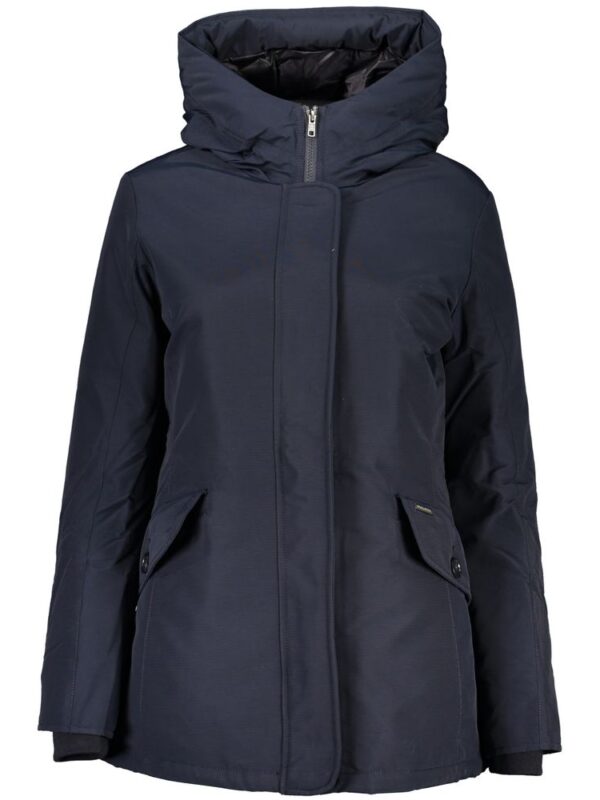 Woolrich Blue Cotton Jackets & Coat