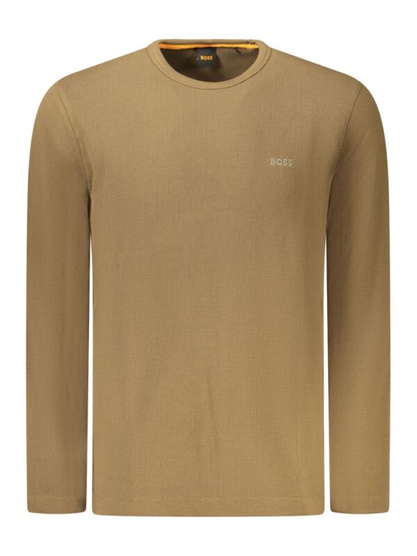 Hugo Boss Brown Cotton Men Sweater