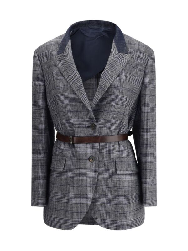Brunello Cucinelli Prince of Wales pattern Blazer