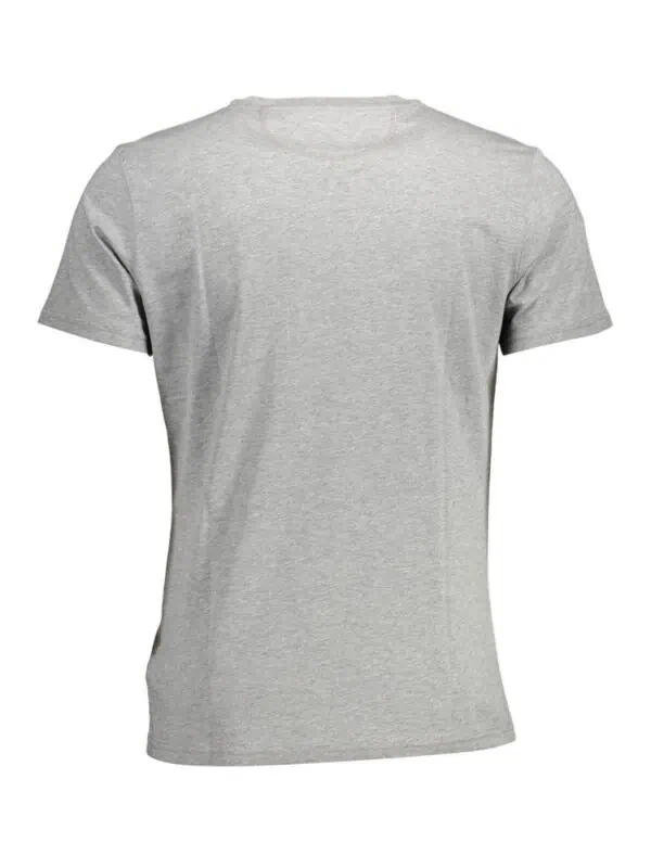 Plain grey basic T-shirt for men, versatile casual wear, breathable cotton fabric, comfortable fit, perfect for everyday style.