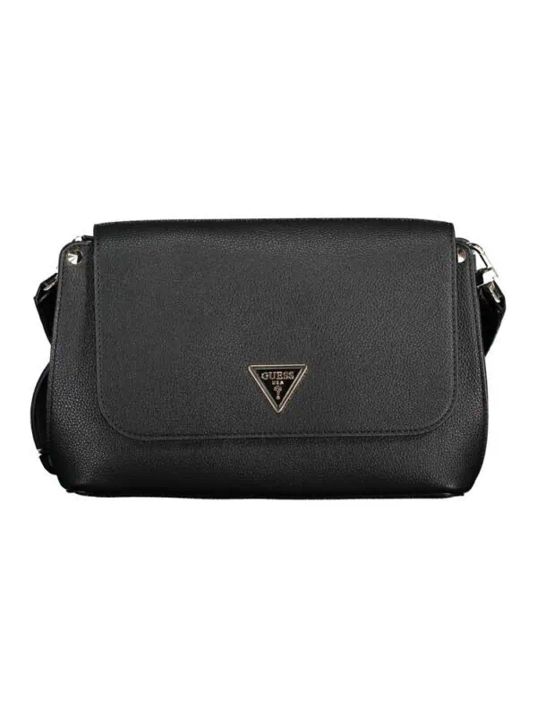 Lux Brands black Guess crossbody purse with logo detail, perfect for stylish everyday use and versatile accessories.