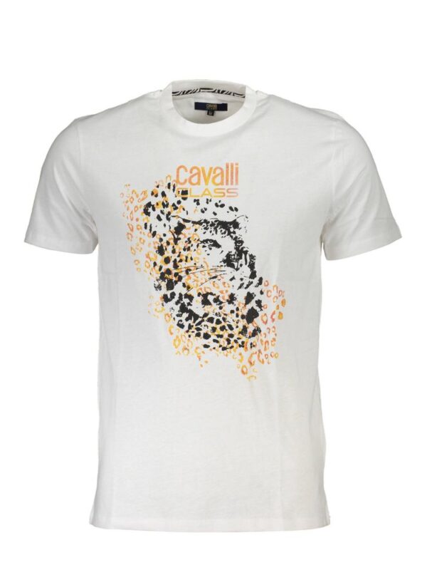 Cavalli Class White Cotton T-Shirt
