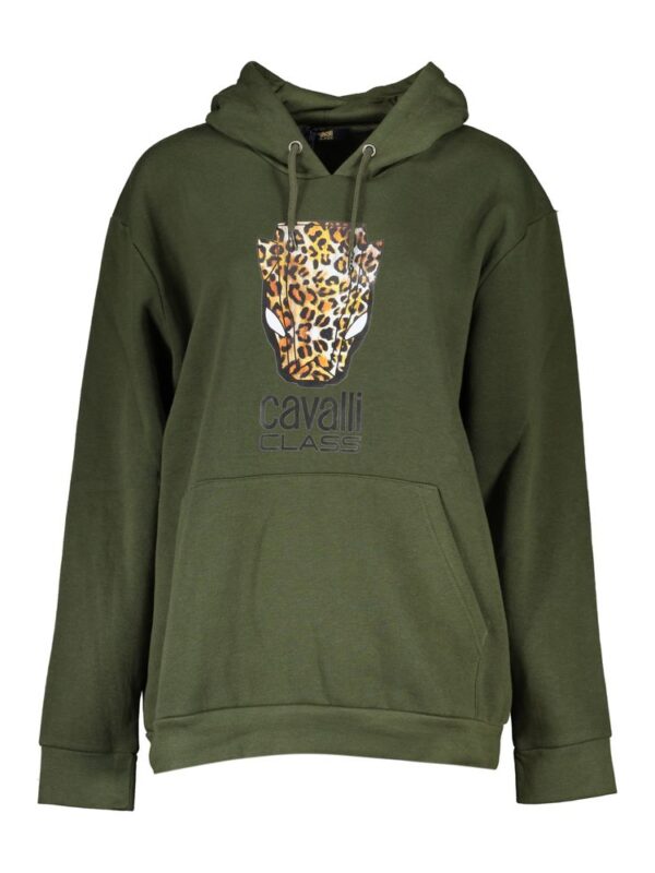 Cavalli Class Green Cotton Sweater
