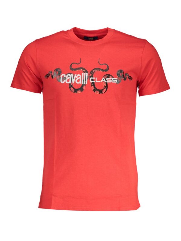 Cavalli Class Red Cotton T-Shirt